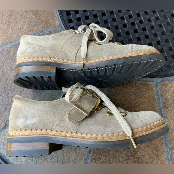 The Office of Angela Scott * Mr. Logan * Taupe Suede Oxfords - Picture 6 of 11
